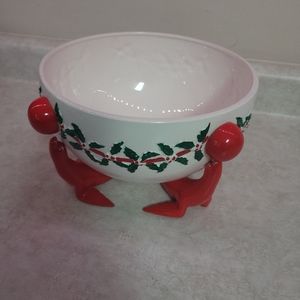 Vintage Taste Setter Sigma Red Seal Christmas Serving Bowl